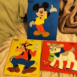 Play School Older Wooden Puzzles Three Of Them 