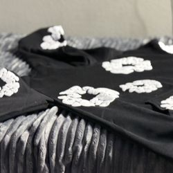 Denim Tear Black And White Hoodie  XL