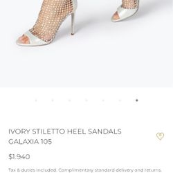 Rene Caovilla Ivory Mesh Heels - Size 9