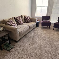 Living Room Set – Couch, TV Stand & Chairs - Great Condition - TV not included