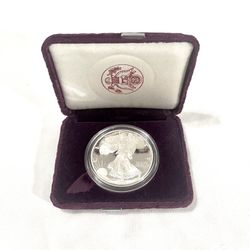 Mint Condition Sealed In Capsule With Case 1995-P Silver American Eagle Proof. Valued at $163 on US coin book some are worth more.
