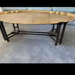 MCM Hollywood Regenvy BAKER BRASS COFFEE TABLE.