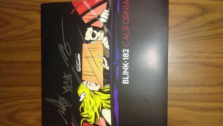 Blink 182 California autographed album.