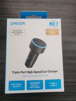 Anker Triple-Port High-Speed Car Charger