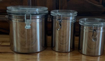Stainless Steel Canisters Set of 3