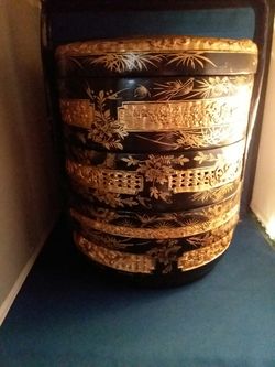 Egyptian scene storage cylinders