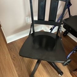 Black Wooden Desk Chair 