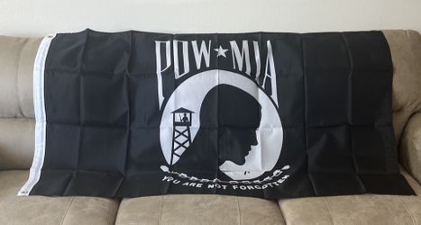 POW and U.S. Flag, 3x5. $15 each