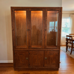 Drexel Oak China Cabinet – Like New, Lighted with Glass Doors - Mount Pleasant, SC