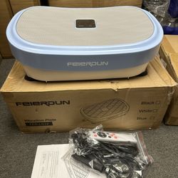 FEIERDUN Vibration Plate Exercise Machine, Whole Body Workout Vibrate Platform, 9 Modes Vibration Plate for Lymphatic Drainage Weight Loss Shaping Ton