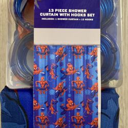SpiderMan 13-piece Shower Curtain Set