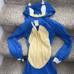 Sonic the Hedgehog fleece onesie — kids L (10/12)