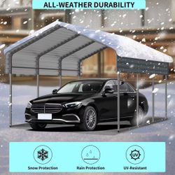 🟢 Outdoor Garage Car Shelter for Car, Boats, and Truck(10x15 FT) 