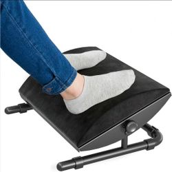 Adjustable Under Desk Foot Rest with Memory Foam – Ergonomic Office Footrest