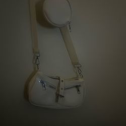 White Purse With Wallet 