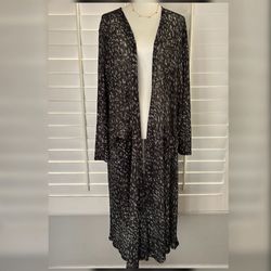 LULAROE • “Sarah” Open Front Maxi Cardigan (XL/fits14-18)
