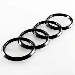 Brand New Audi Rings ABS Black Rear Trunk A4 R8 A7 TT Back Badge Emblem 178mm 7"