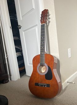 Acoustic Guitar Natural Wood Finish