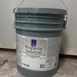 Interior Paint. Color Pure White. Semi Gloss/ Brilliante. Opened. Full 5 Gallons 