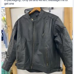 End Of Season Sale. Brand new. Still In Original Packaging.    HWK Motorcycle Leather Jackets. Only 3xl And 4xl Left. Get Them Before They Are Gone