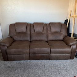 Brown Leather Couch