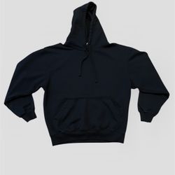 Pro World black blank heavy weight hoodie sweatshirt Size Medium 