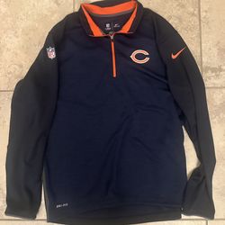Nike Chicago Bears Mens XL  1/4 Zip Dri-Fit Pullover Authentic NFL  Apparel