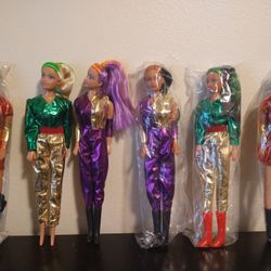 Colorful Barbie Dolls 