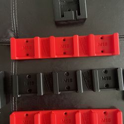 Milwaukee wall mounted battery holders