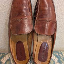 Women's size 11 brown leather Cole Haan mules