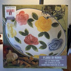 Hand Painted  13.5” Bowl