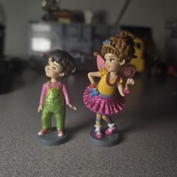 Disney Store Junior Fancy Nancy Glitter PVC Figures Nancy and JoJo Clancy