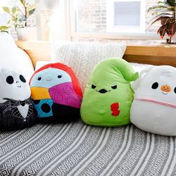 4 Squishmallows  Halloween 🎃 👻 10-Inch   Nightmare Before Christmas   Oogie Boogie Zero  Sally  Jack skeleton   Collectible Soft & Squishy Stuffed A