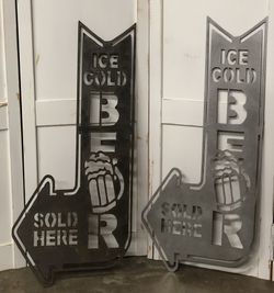 New- steel cut signs