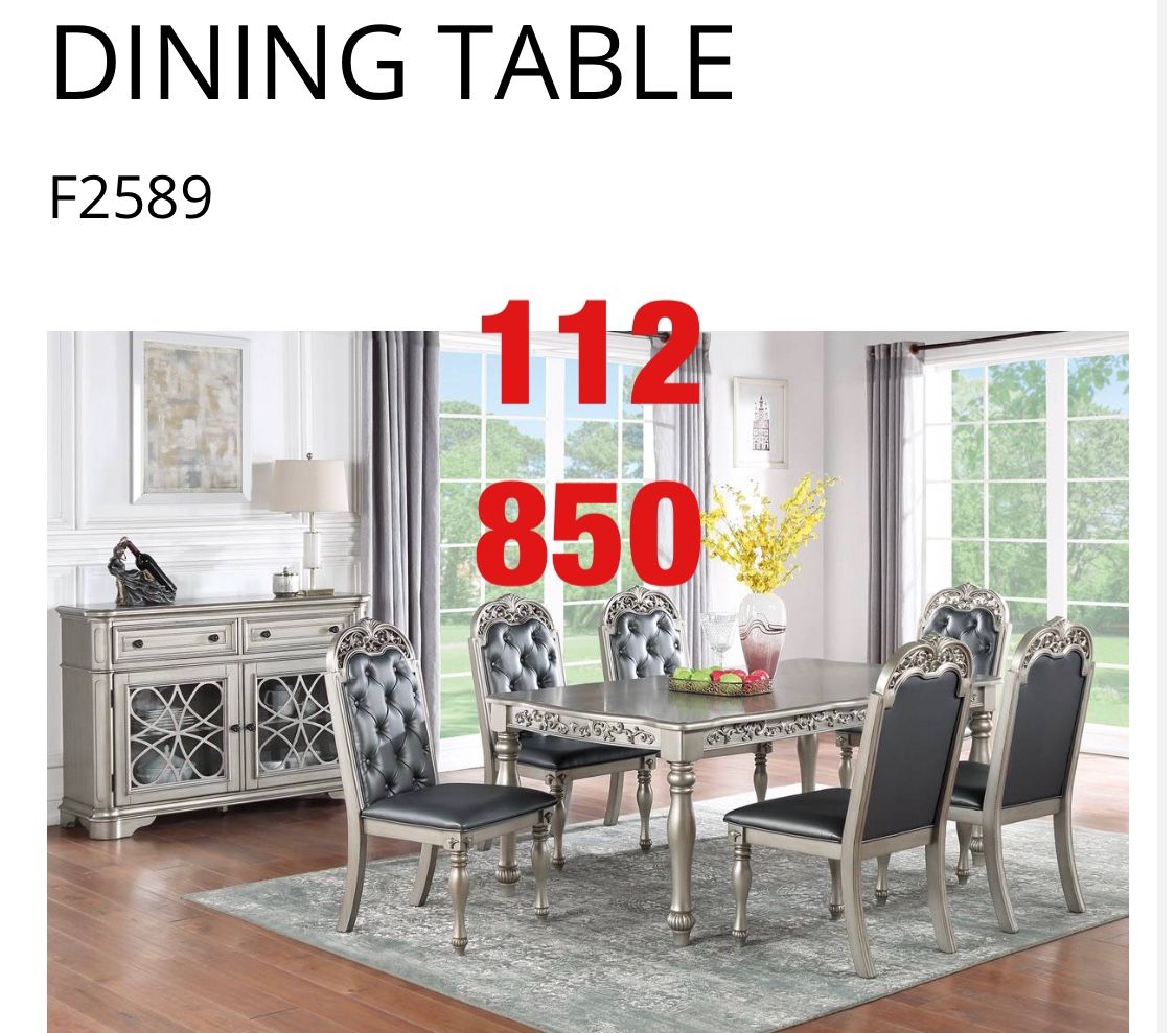 Dining sets. Assembly required. Free delivery.