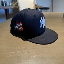  New York Yankees Fitted Hat ( Puerto Rico Patch)