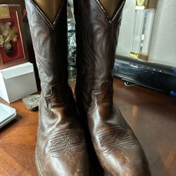 Laredo Western Cowboy Boots Men's 10 1/2 EW Brown Leather 4214