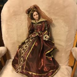Anna Boleyn Porcelain Doll