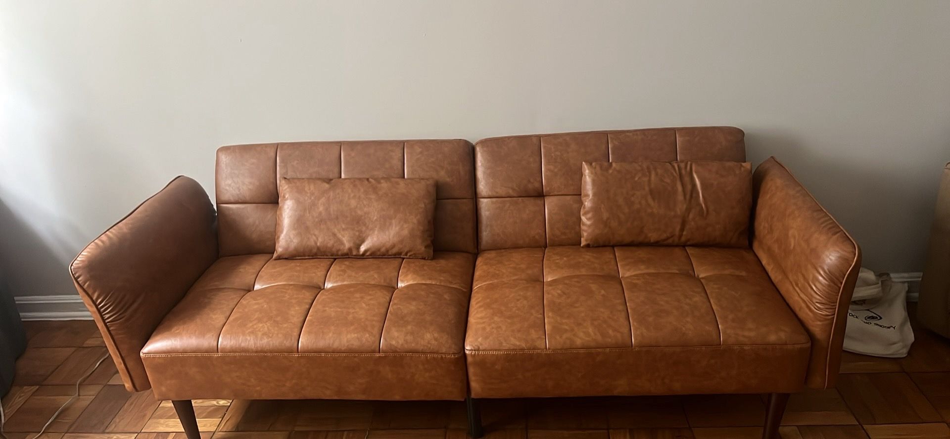 Leather Futon Sofa