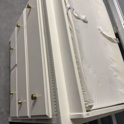 White dresser with changing table 