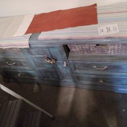 Hand Crafted By Farmhouse Finds Dresser With Matching Shelf