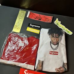 BRAND NEW SUPREME “NBA YOUNGBOY” TEES FOR SALE! RED, PINK, TAN, NAVY, ROYAL SIZE LARGE $110