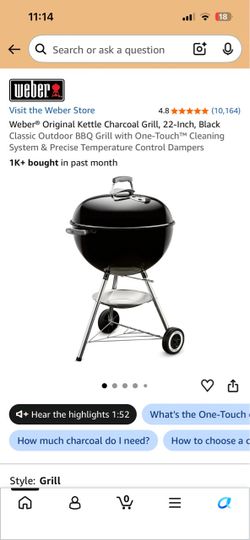 NIB Weber Original 22” Kettle BBQ Grill