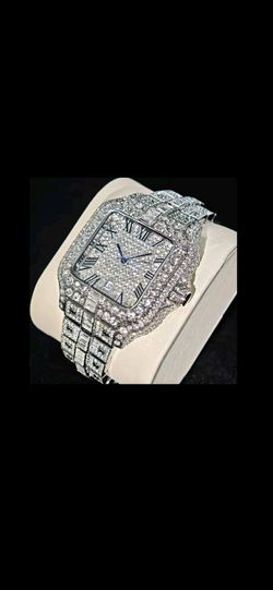 MENS LUXURY BLINGED HIP HOP ICED OUT WATER PROOF WATCH