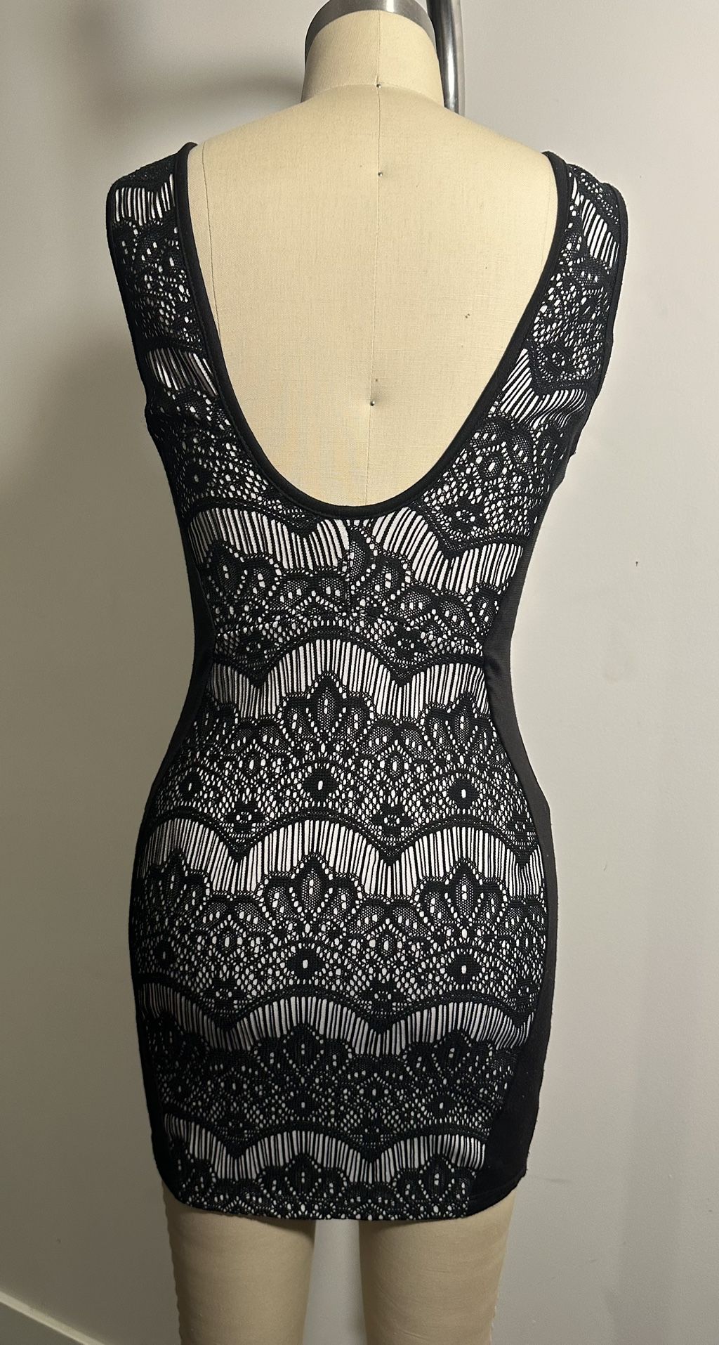 Black And White Lace Dress 