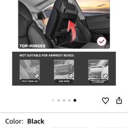 AuraSettle 5 in 1 Car Center Console Organizer Pad - Black