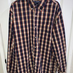 Chaps Men 2XLT Button Up Shirt