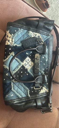Coach Patchwork Denim and Leather Handbag