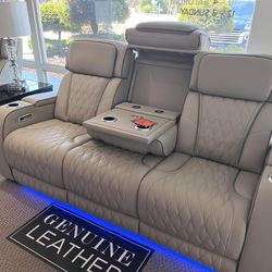 Boyinton Genuine Leather Sofa And Loveseat - Best Prices - Financing $39 Down