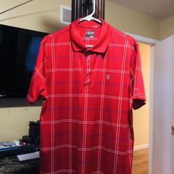 IZOD Golf Shirt , Size L  Color Red Great Condition